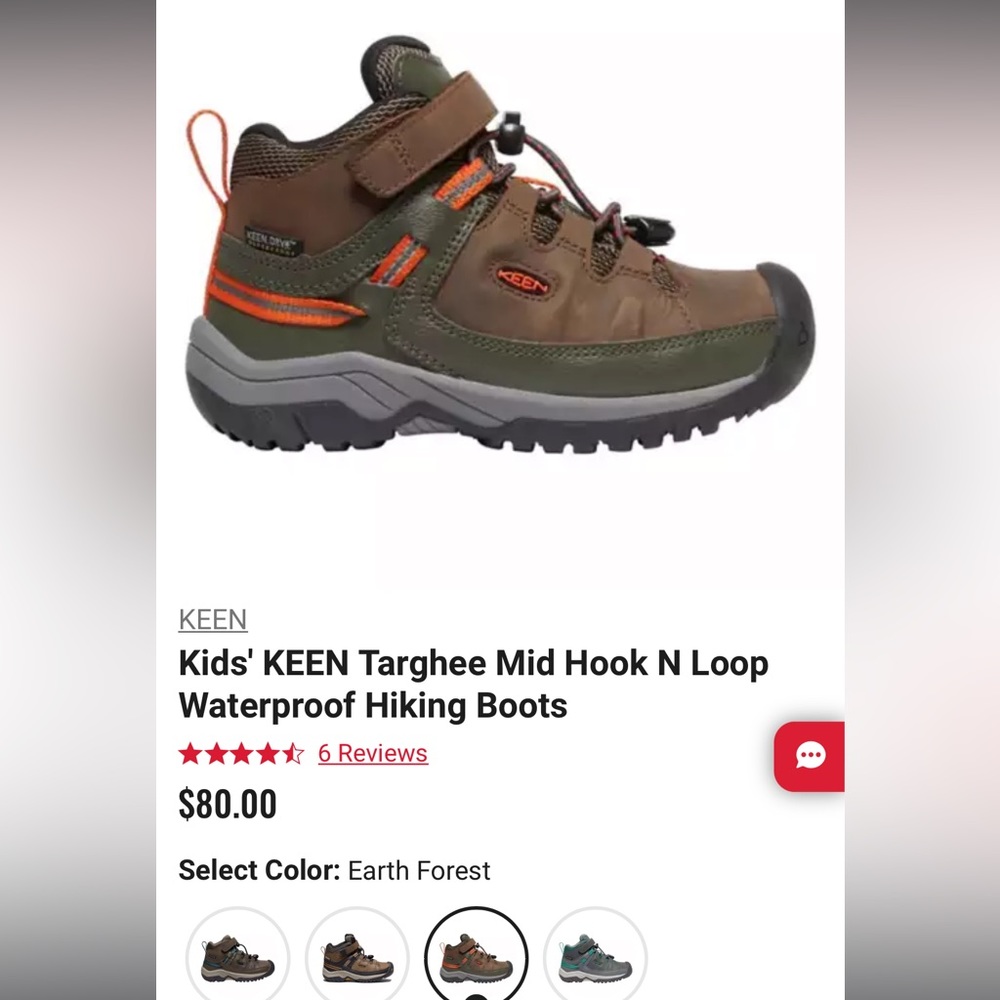 Brand new in box! Boys Keen hiking boots. Size 5